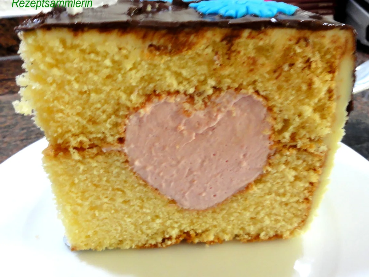FONDANT:   " DAS HERZ IN DER TORTE " - Rezept - Bild Nr. 4373