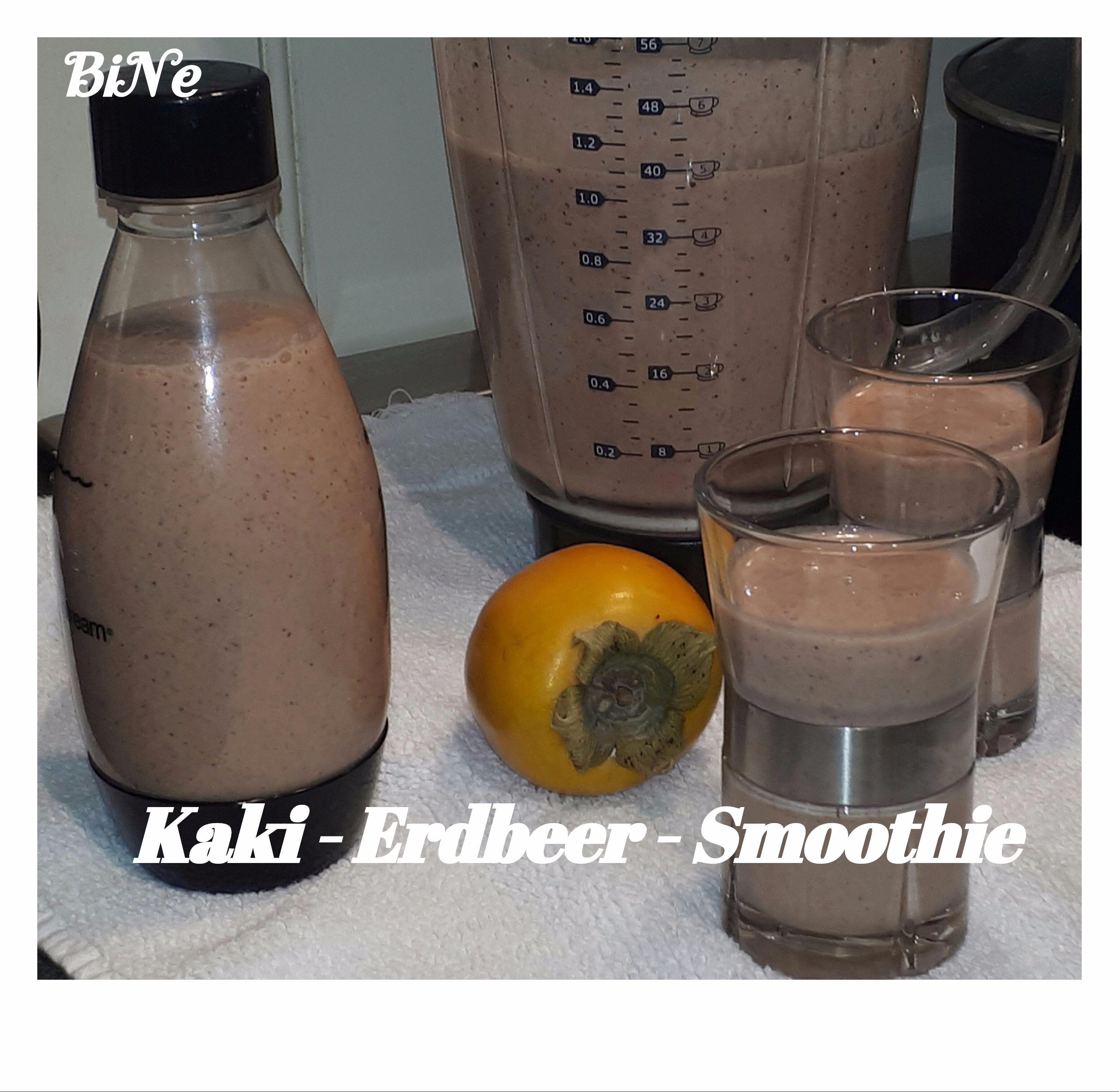 Bilder für BiNe` S KAKI - ERDBEER - SMOOTHIE - Rezept