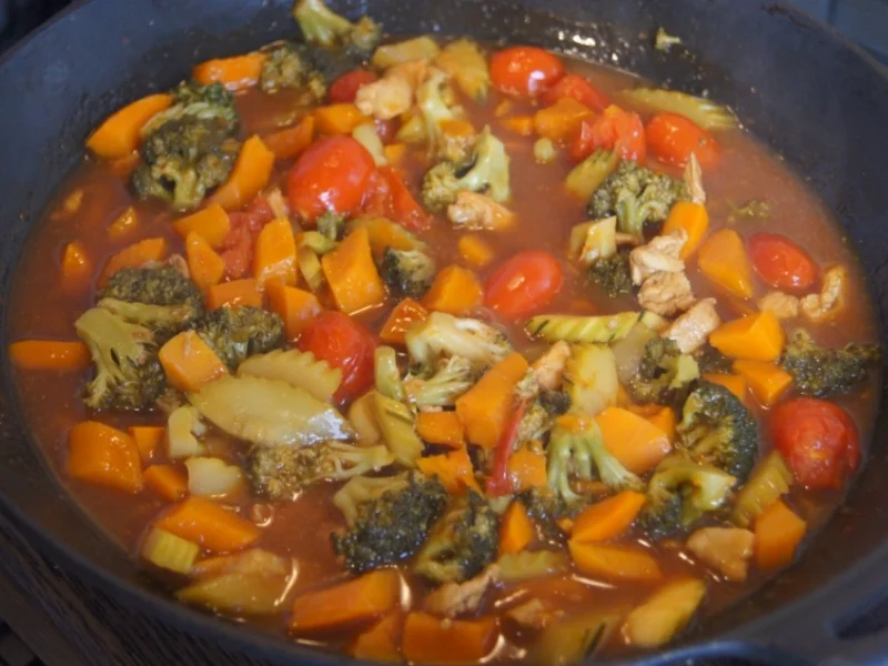 Rezept: Kürbis-Gemüse-Hähnchenbrustfilet-Wok süß-sauer mit Basmatireis Bild Nr. 4425 Kürbis-Gemüse-Hähnchenbrustfilet-Wok süß-sauer mit Basmatireis - Rezept - Bild Nr. 4425