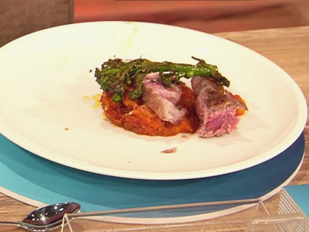 Rezept: Kotelett vom Chianina Rind mit geschmortem Kürbis (Peter Neururer) Bild Nr. 2 Kotelett vom Chianina Rind mit geschmortem Kürbis (Peter Neururer) - Rezept - Bild Nr. 2