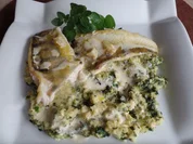 Zanderfilet mit Spinatpolenta und Blitzsauce - Rezept - Bild Nr. 4423