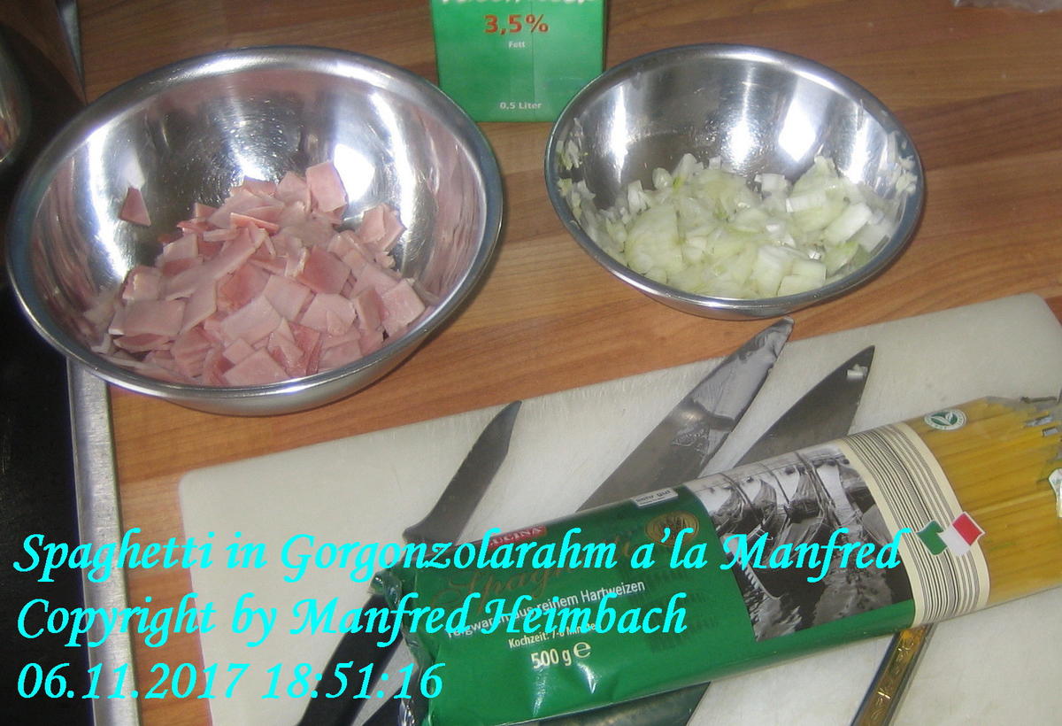 Nudeln – Spaghetti in Gorgonzolarahm a’la Manfred - Rezept - Bild Nr. 5