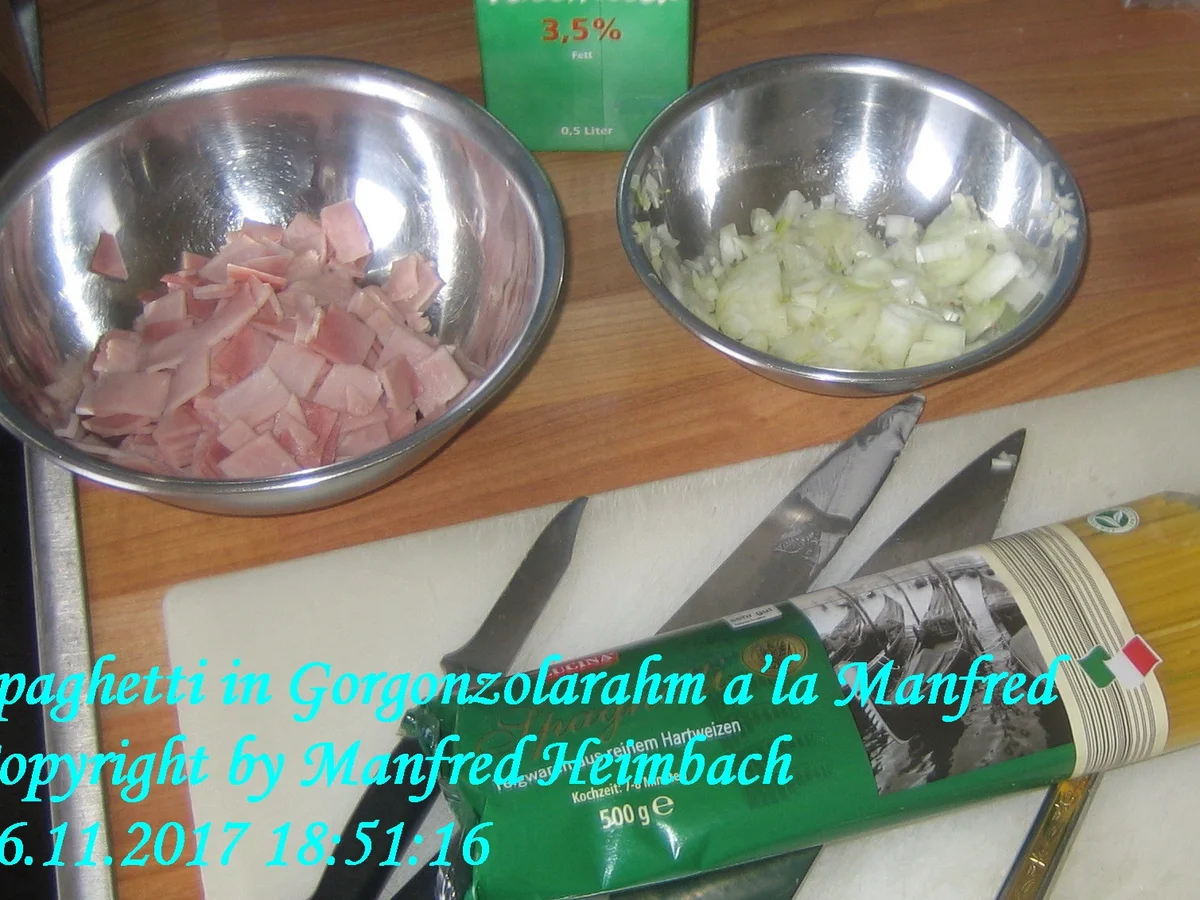 Rezept: Nudeln – Spaghetti in Gorgonzolarahm a’la Manfred Bild Nr. 5 Nudeln – Spaghetti in Gorgonzolarahm a’la Manfred - Rezept - Bild Nr. 5
