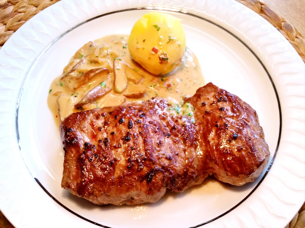 Rindersteak an Rahm-Steinpilzen - Rezept - Bild Nr. 4448