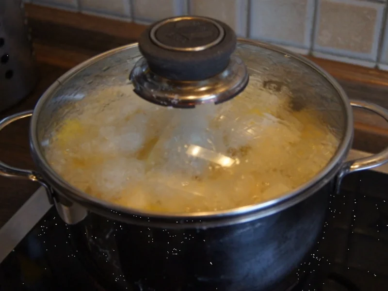 Gefüllte Spitzpaprika auf Waldpilzrahmsauce mit herzhaften Sellerie-Kartoffelstampf - Rezept - Bild Nr. 4480