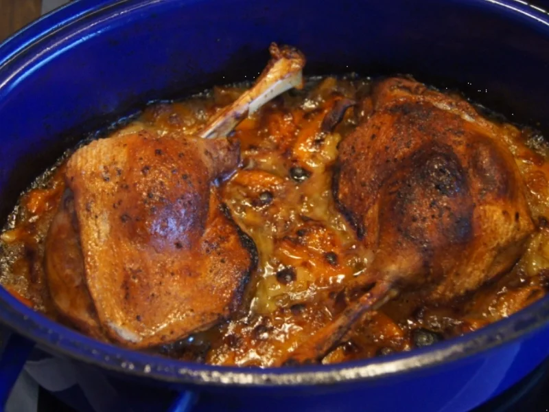 Gänsekeule mit Gemüse-Rahm-Sauce, Knödel und Ananas-Apfel-Rotkohl - Rezept - Bild Nr. 4483