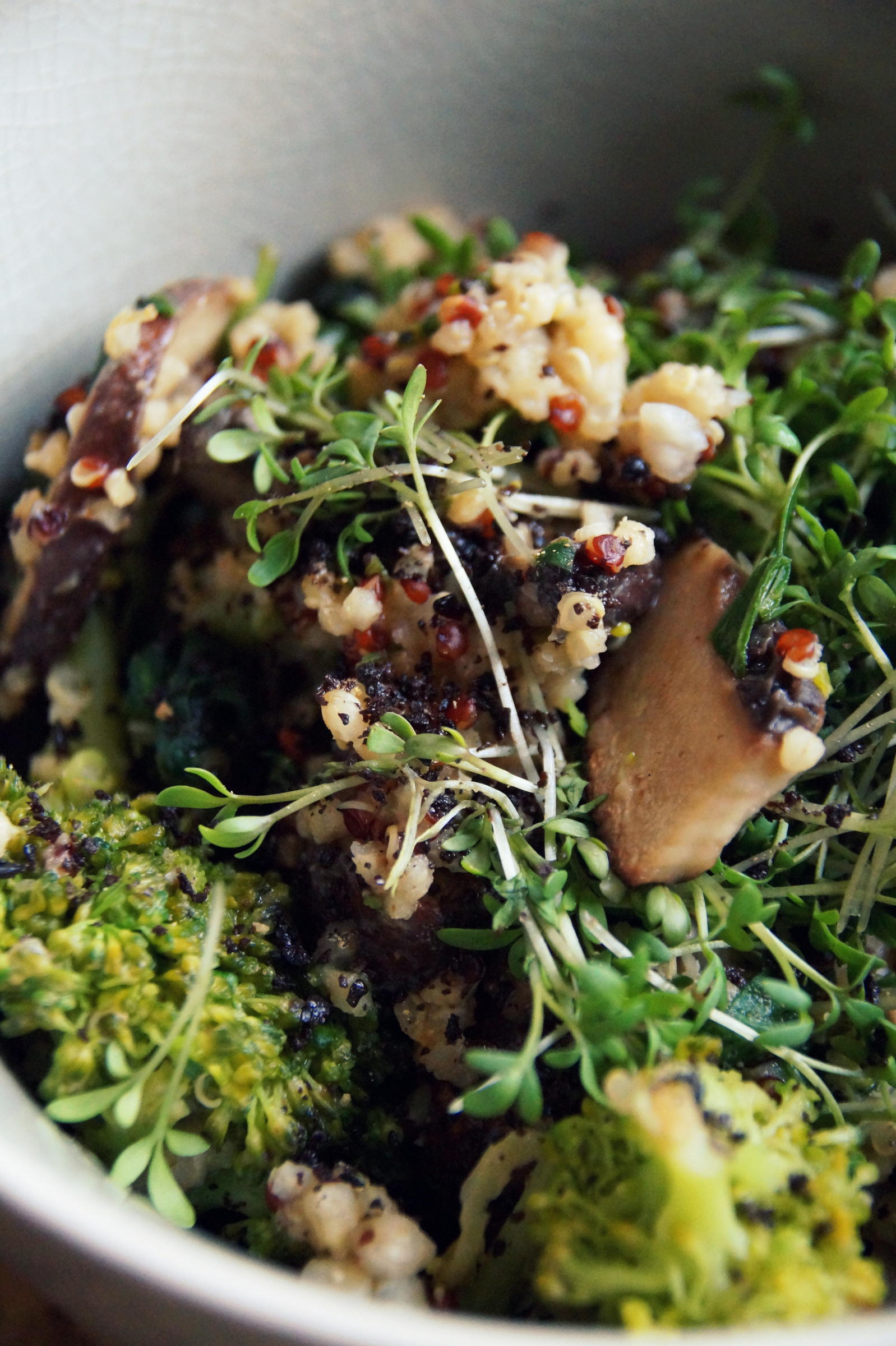 Quinoa-Champignon-Spinat-Pfanne - Rezept Gesendet von Sri_Devi