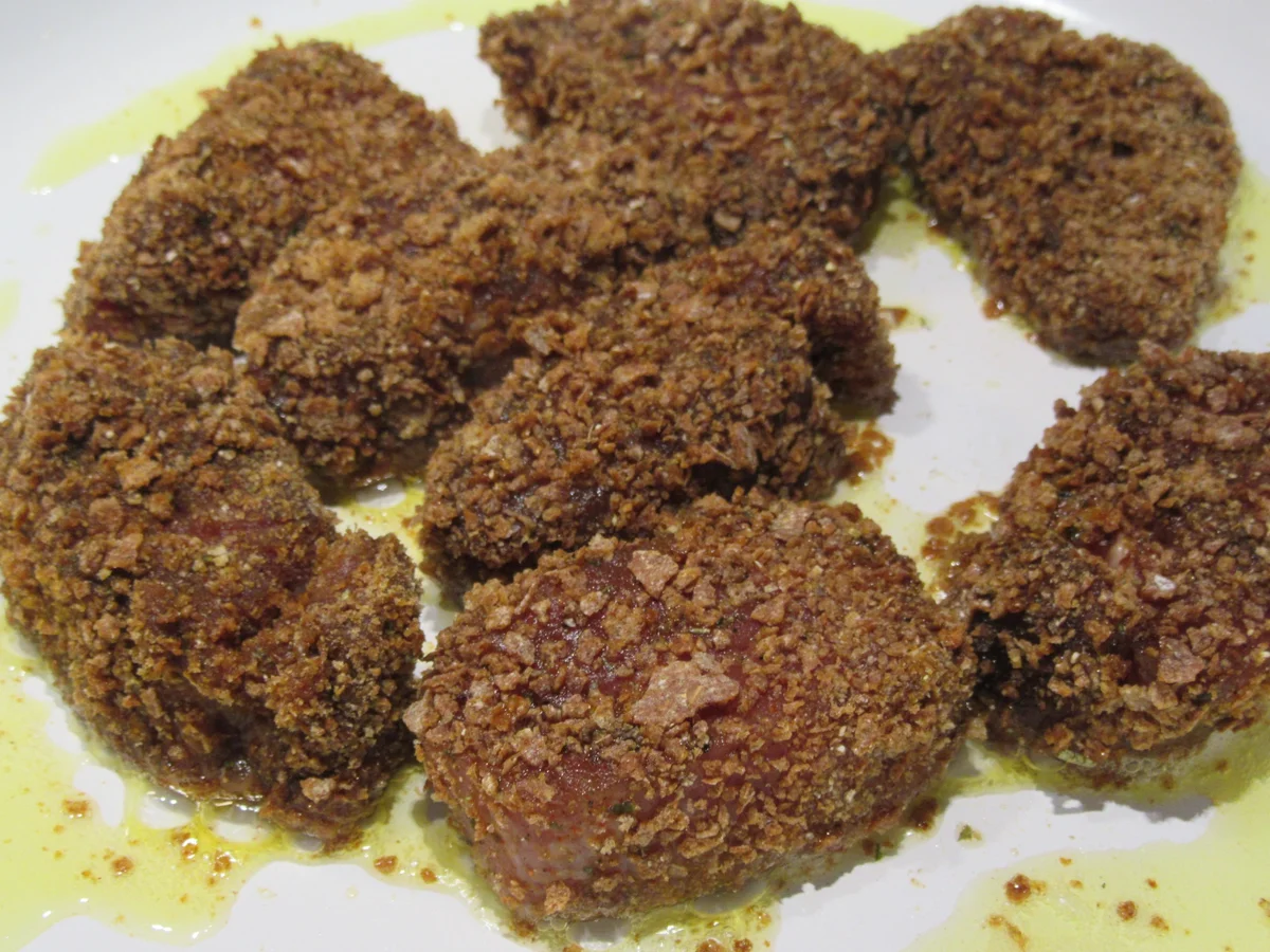 Fleisch: Knusperlende mit Rosenkohlgratin - Rezept - Bild Nr. 4480