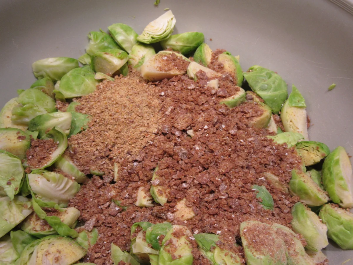 Fleisch: Knusperlende mit Rosenkohlgratin - Rezept - Bild Nr. 4482