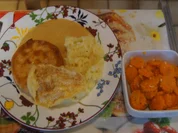 Sellerieschnitzel mit Sellerie-Kartoffelstampf und Möhrenblüten-Antipasta - Rezept - Bild Nr. 4475