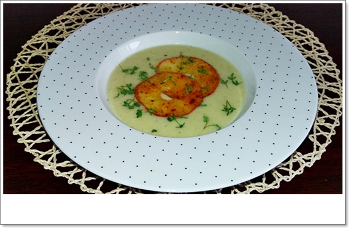 Staudensellerie Creme-Suppe mit gebratenen-Apfelscheiben - Rezept - Bild Nr. 4480