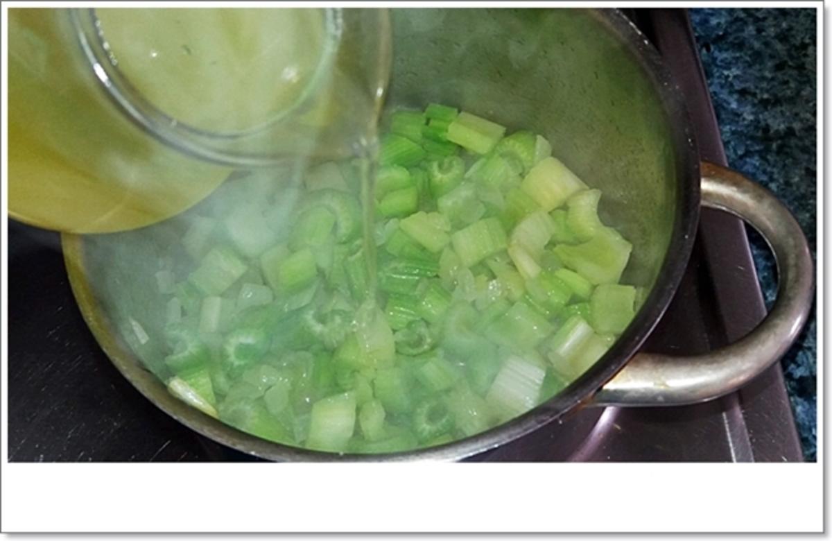 Staudensellerie Creme-Suppe mit gebratenen-Apfelscheiben - Rezept - Bild Nr. 4485