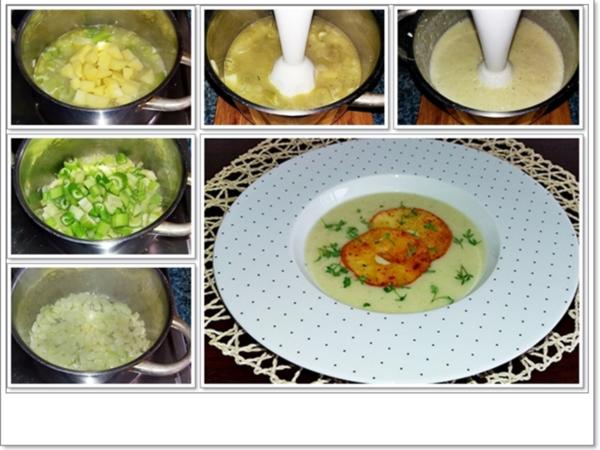 Staudensellerie Creme Suppe mit gebratenen Apfelscheiben - einfach ...