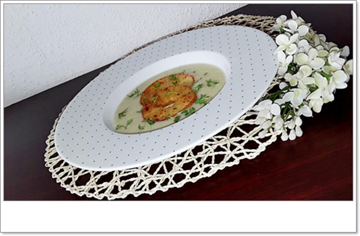 Staudensellerie Creme-Suppe mit gebratenen-Apfelscheiben - Rezept - Bild Nr. 4492