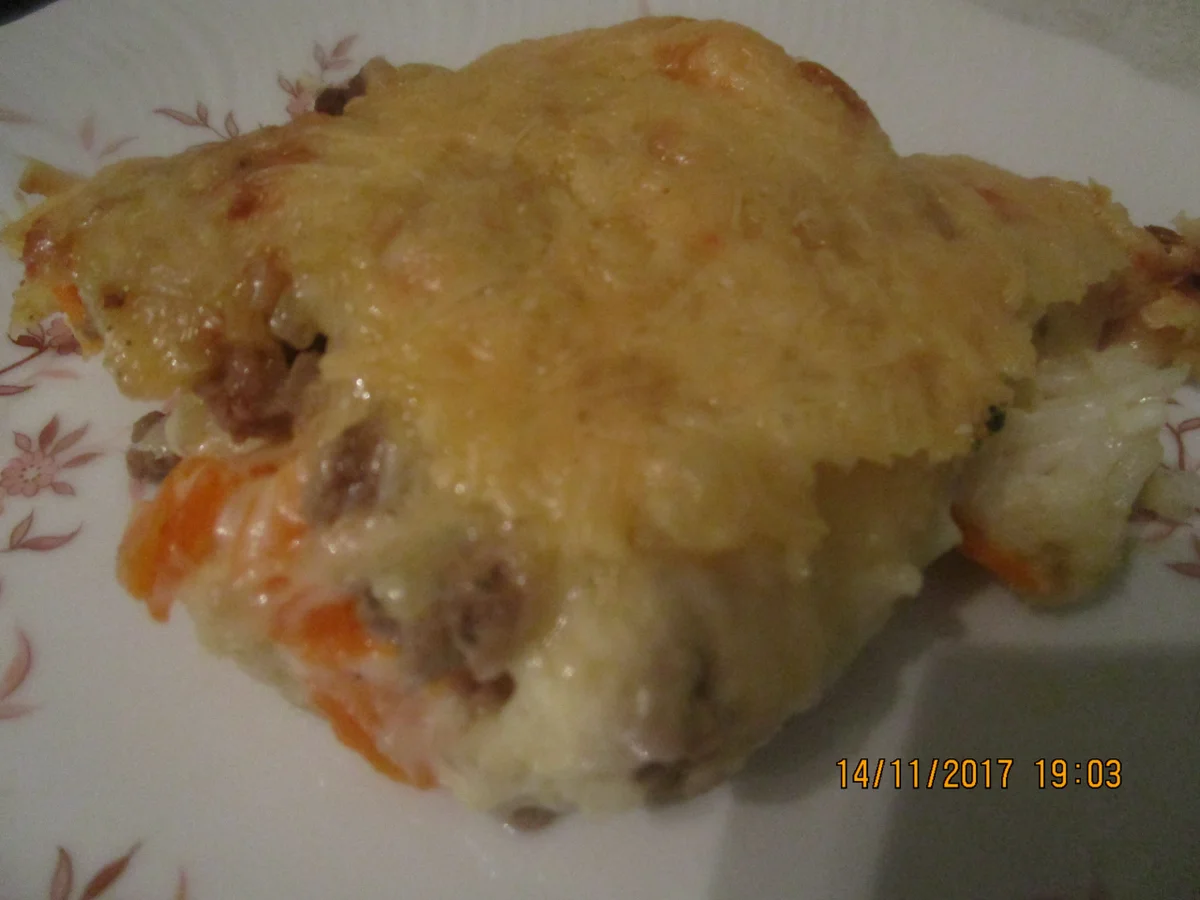 Rezept: Auflauf: Hack-Blumenkohl-Möhren Bild Nr. 4538 Auflauf: Hack-Blumenkohl-Möhren - Rezept - Bild Nr. 4538