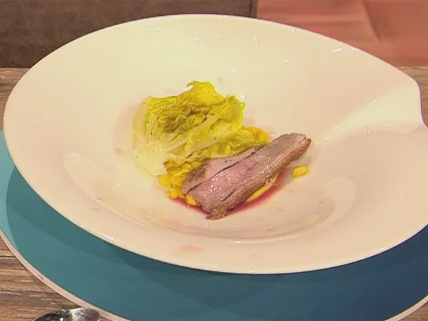 Rezept: Brust von der Stoppelgans mit Maiscrème (Antoine Monot) Bild Nr. 4539 Brust von der Stoppelgans mit Maiscrème (Antoine Monot) - Rezept - Bild Nr. 4539