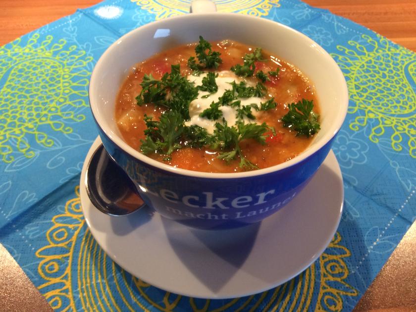 Linsensuppe mit Chili und Gemüse - scharf - Rezept - kochbar.de