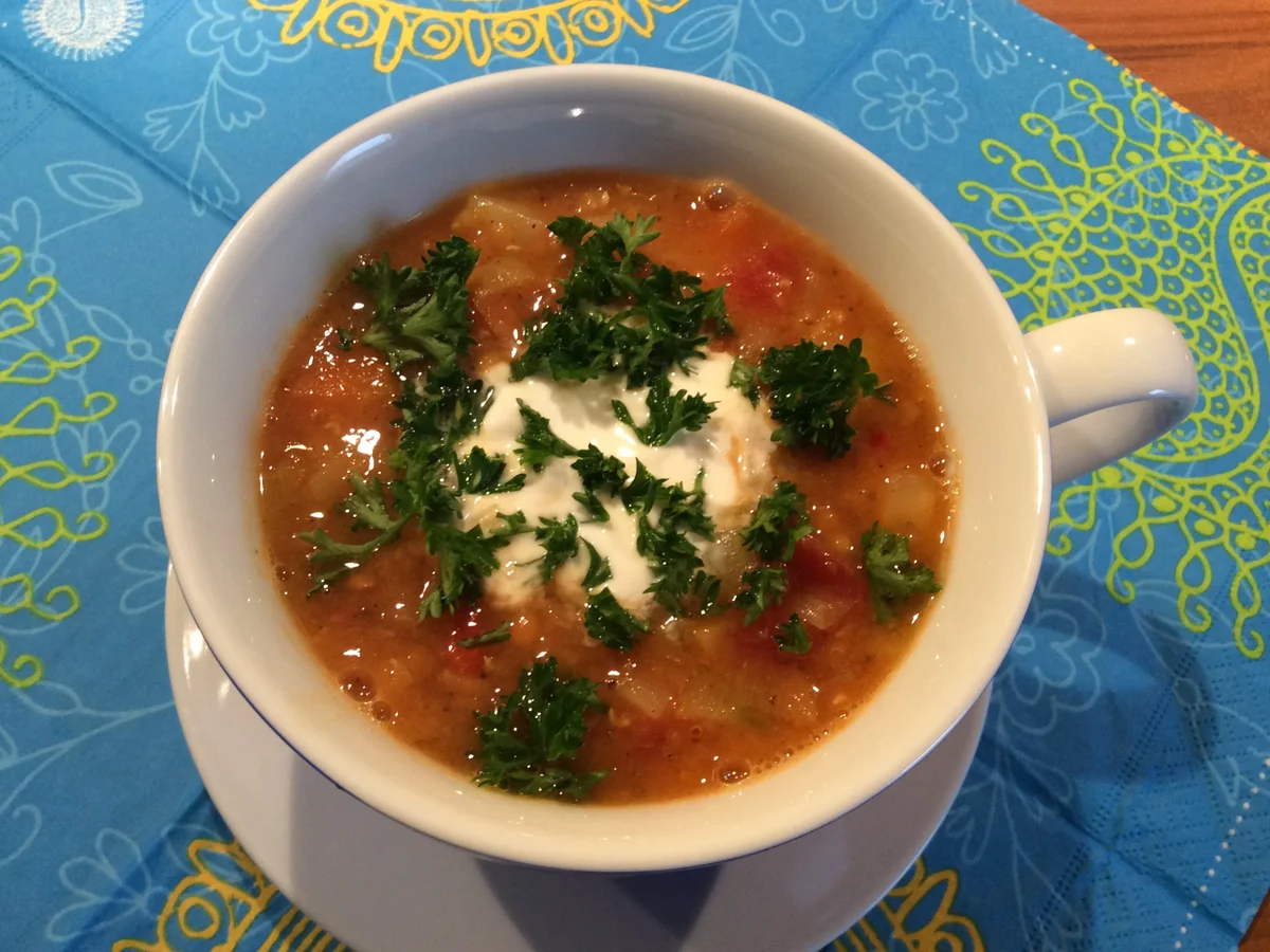 Linsensuppe mit Chili und Gemüse - scharf - Rezept - Bild Nr. 4540