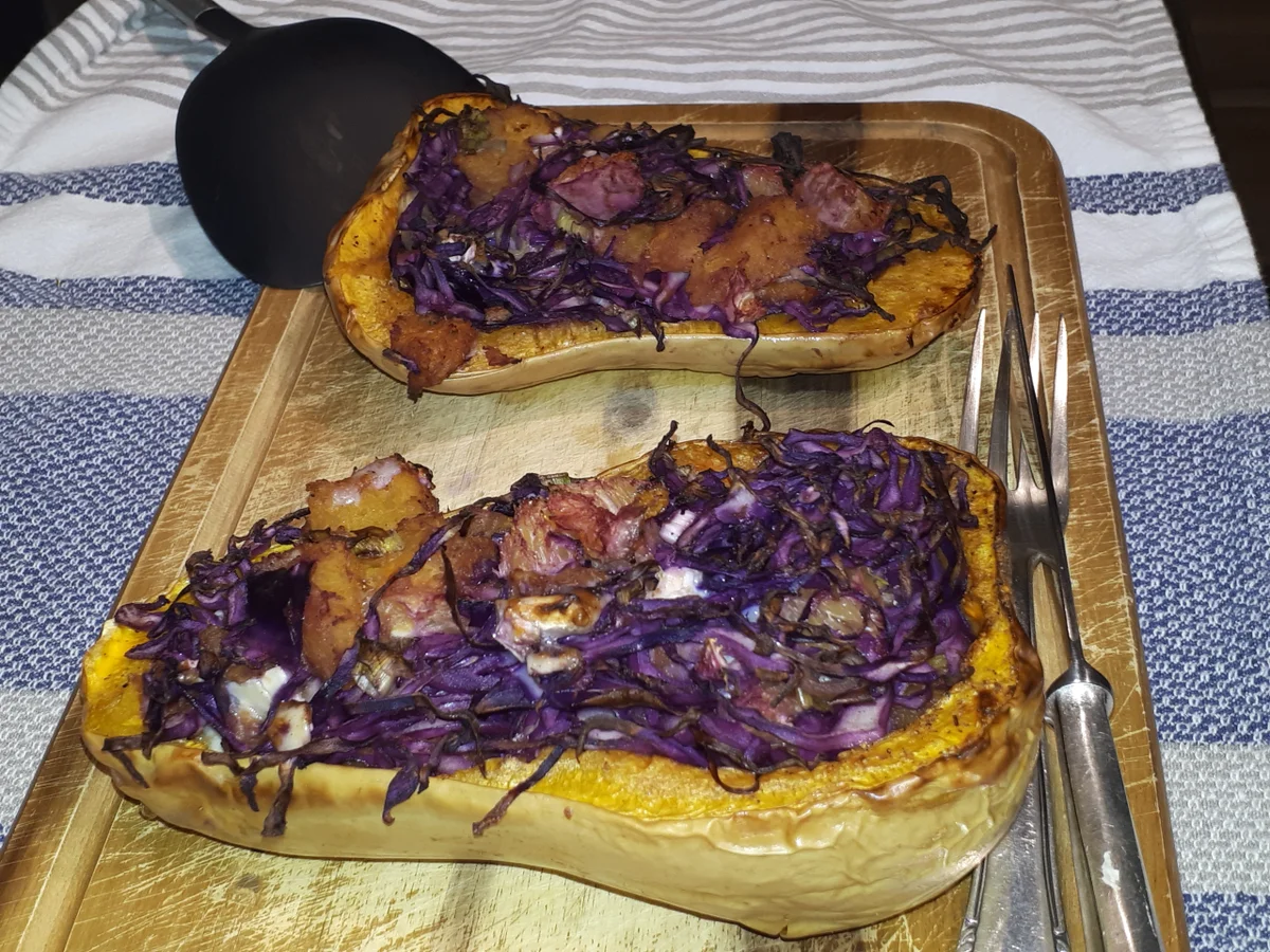 BiNe` S KÜRBIS MIT ZIEGENKÄSE, ROTKRAUT & ORANGE - Rezept - Bild Nr. 4551