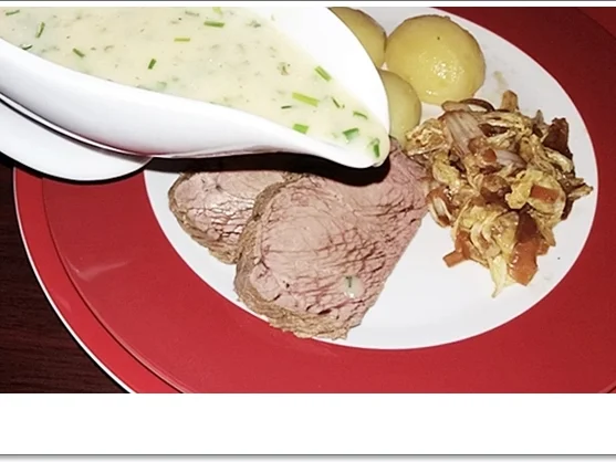 Pochierter Tafelspitz mit Schnittlauchsauce und Kartoffeln - Rezept - Bild Nr. 4592