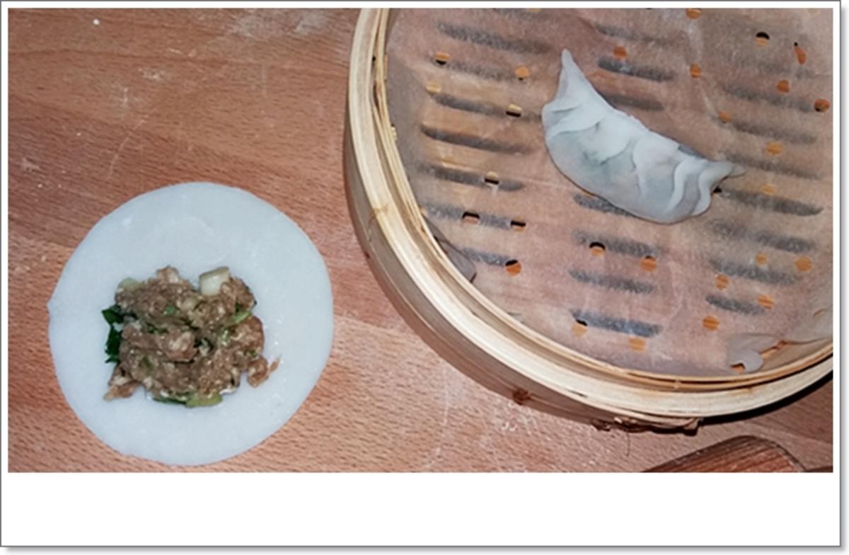 Gedämpfte Dumplings mit Schweinehack Füllung - Rezept - Bild Nr. 4586