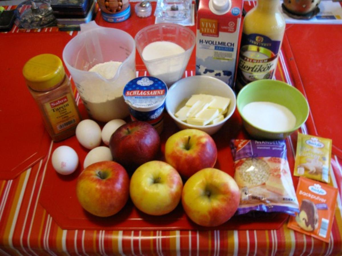 Apfel Mandel Kuchen mit Eierlikör - Rezept - Bild Nr. 2