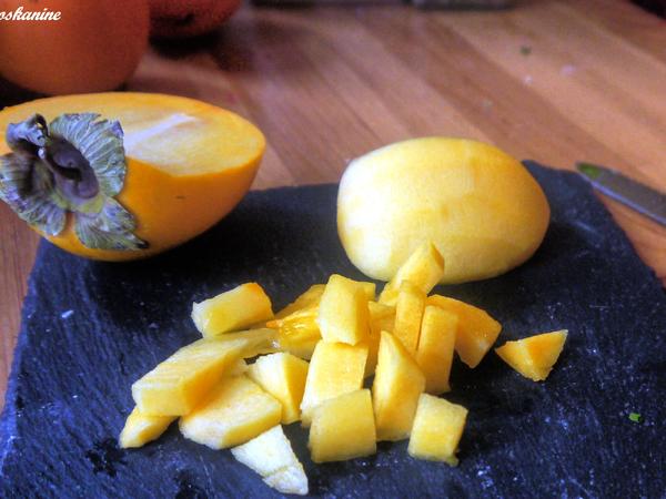 Kaki Granatapfel Konfitüre mit Tonkabohne - einfach - 204 kcal/100g