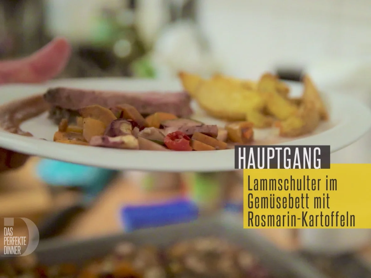 Rezept: Lammschulter im Gemüsebeet mit Rosmarin Kartoffeln Bild Nr. 4626 Lammschulter im Gemüsebeet mit Rosmarin Kartoffeln - Rezept - Bild Nr. 4626