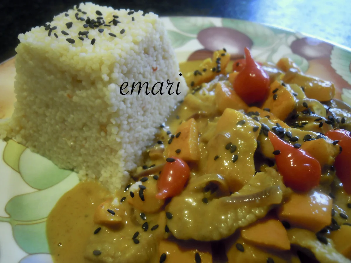 Kalbgeschnetzeltes in Curry Kokos Erdnuss Sauce - Rezept - Bild Nr. 4628