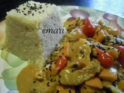 Kalbgeschnetzeltes in Curry Kokos Erdnuss Sauce - Rezept - Bild Nr. 4628