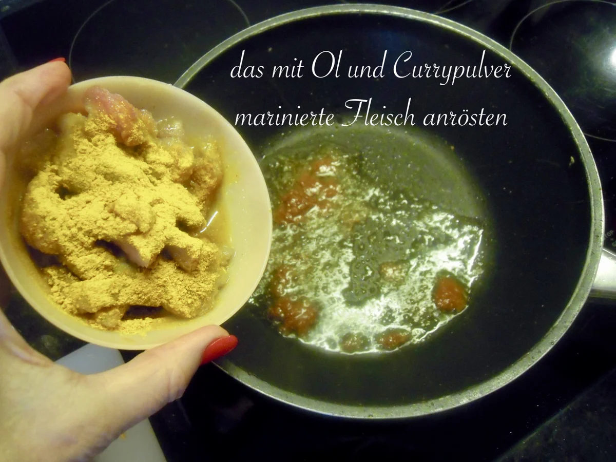 Kalbgeschnetzeltes in Curry Kokos Erdnuss Sauce - Rezept - Bild Nr. 4633
