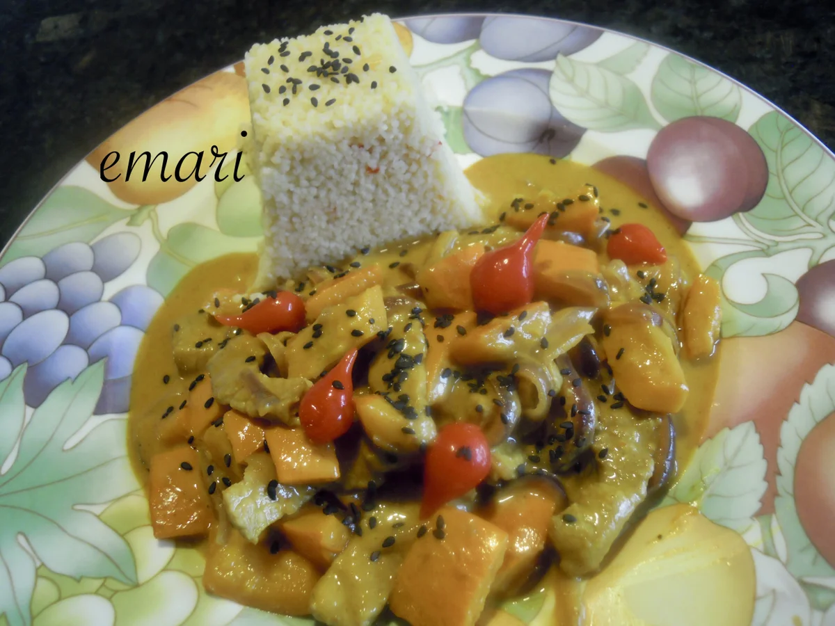 Kalbgeschnetzeltes in Curry Kokos Erdnuss Sauce - Rezept - Bild Nr. 4637