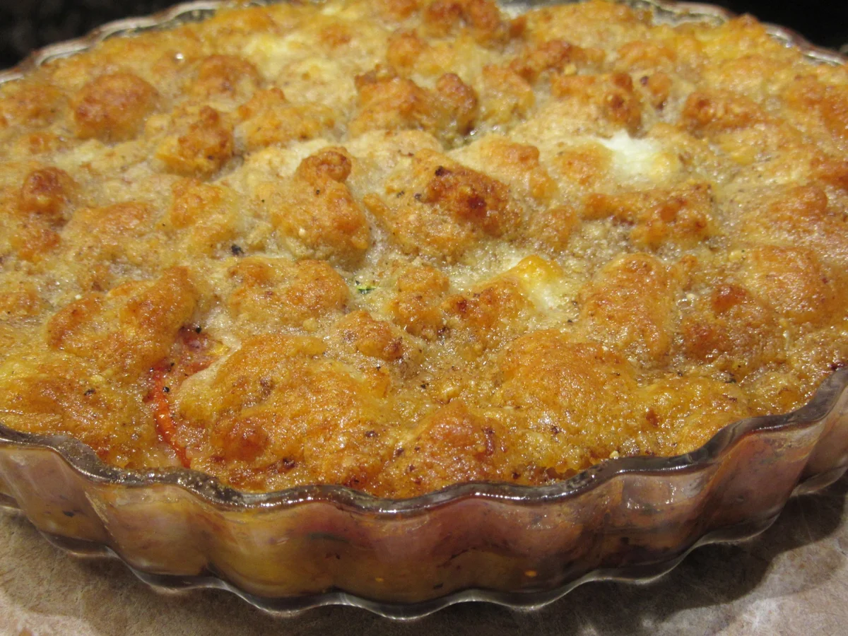 Rezept: Pikantes Backen: Blätterteig-Quiche mit Parmesanstreuseln Bild Nr. 4655 Pikantes Backen: Blätterteig-Quiche mit Parmesanstreuseln - Rezept - Bild Nr. 4655