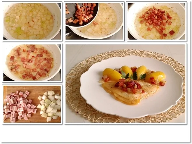 Rezept: Gebratene Scholle nach Finkenwerder Art mit Salzkartoffeln Bild Nr. 4651 Gebratene Scholle nach Finkenwerder Art mit Salzkartoffeln - Rezept - Bild Nr. 4651