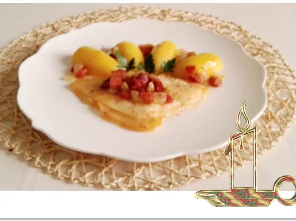 Rezept: Gebratene Scholle nach Finkenwerder Art mit Salzkartoffeln Bild Nr. 4658 Gebratene Scholle nach Finkenwerder Art mit Salzkartoffeln - Rezept - Bild Nr. 4658