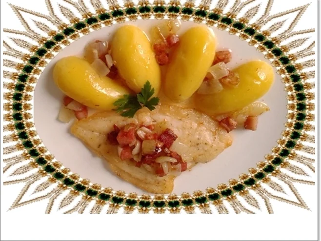 Rezept: Gebratene Scholle nach Finkenwerder Art mit Salzkartoffeln Bild Nr. 4661 Gebratene Scholle nach Finkenwerder Art mit Salzkartoffeln - Rezept - Bild Nr. 4661