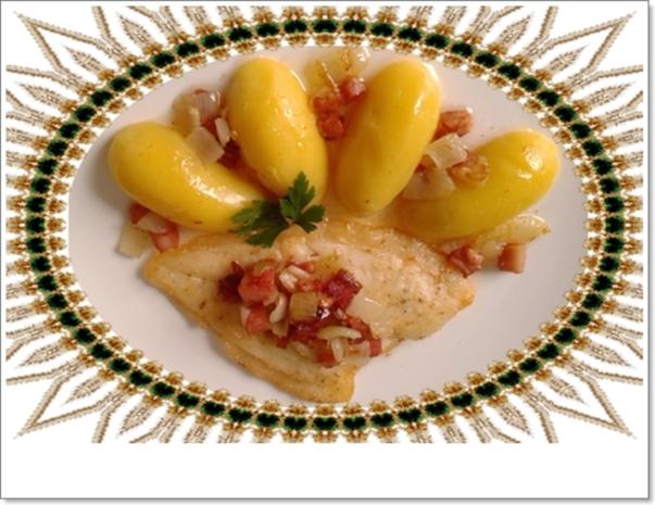 Gebratene Scholle nach Finkenwerder Art mit Salzkartoffeln - Rezept ...
