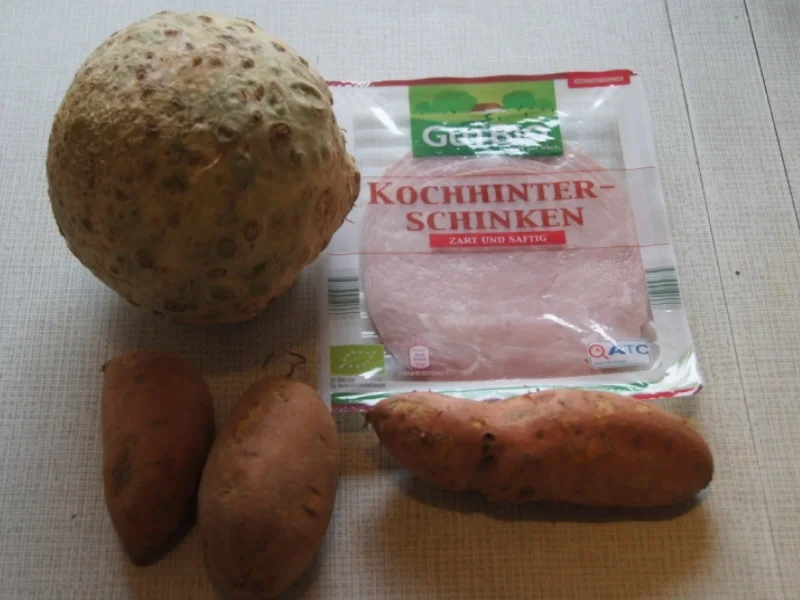 Rezept: Sellerie-Cordon-bleu mit Süßkartoffelstampf Bild Nr. 4646 Sellerie-Cordon-bleu mit Süßkartoffelstampf - Rezept - Bild Nr. 4646