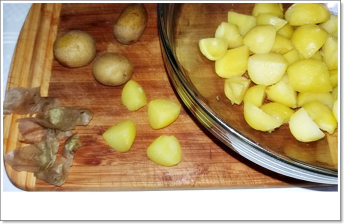 Kartoffelsuppe mit Würstchen & mit Crème fraîche verfeinert - Rezept - Bild Nr. 4648