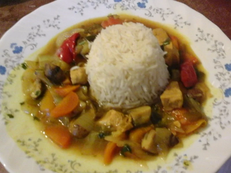 Rezept: Hähnchenbrustfiletcurry mit Gemüse im Wok Bild Nr. 4649 Hähnchenbrustfiletcurry mit Gemüse im Wok - Rezept - Bild Nr. 4649