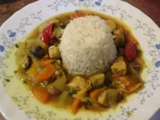 Hähnchenbrustfiletcurry mit Gemüse im Wok - Rezept - Bild Nr. 4649