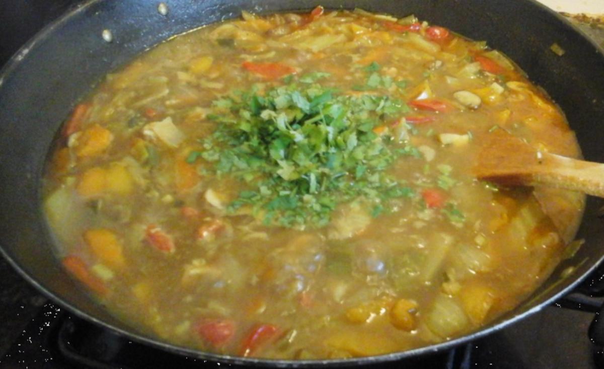 Hähnchenbrustfiletcurry mit Gemüse im Wok - Rezept - Bild Nr. 4657