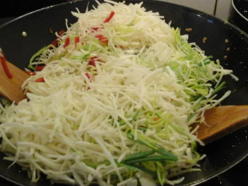 Frühlingsrollen mit Rindermett und Weißkohl - Rezept - Bild Nr. 4658