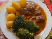Rindergulasch ( Suppe )  mit Gemüsemix, Brokkoli und Kartoffeln - Rezept - Bild Nr. 4693