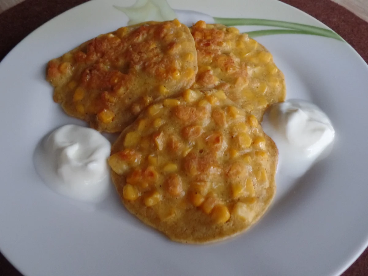 Rezept: Filetspitzen mit Kokos-Curry Sauce , Maispuffer und Spinat Bild Nr. 4717 Filetspitzen mit Kokos-Curry Sauce , Maispuffer und Spinat - Rezept - Bild Nr. 4717