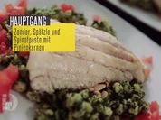 Rhein-Zander mit Spätzle und Spinatpesto mit Pinienkernen - Rezept - Bild Nr. 2