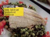 Rhein-Zander mit Spätzle und Spinatpesto mit Pinienkernen - Rezept - Bild Nr. 2