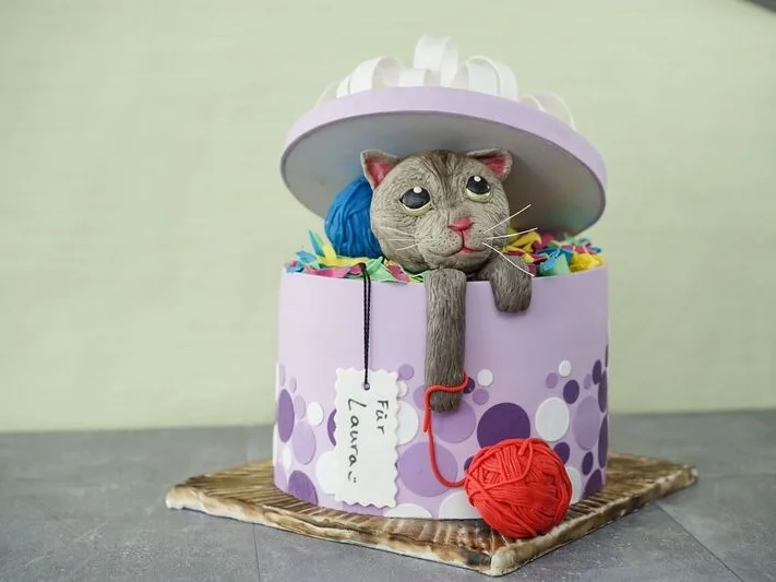 Sally backt: Katze in der Geschenkbox - Rezept - Bild Nr. 3