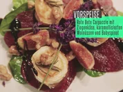 Rote Beete Carpaccio auf Blattspinat-Salat - Rezept - Bild Nr. 4723