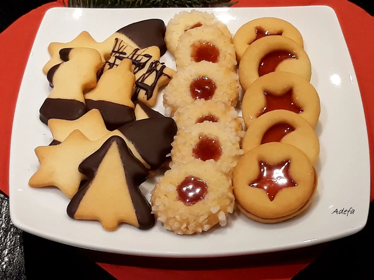 Dreierlei Kekse aus einem Teig - Rezept - Bild Nr. 4724